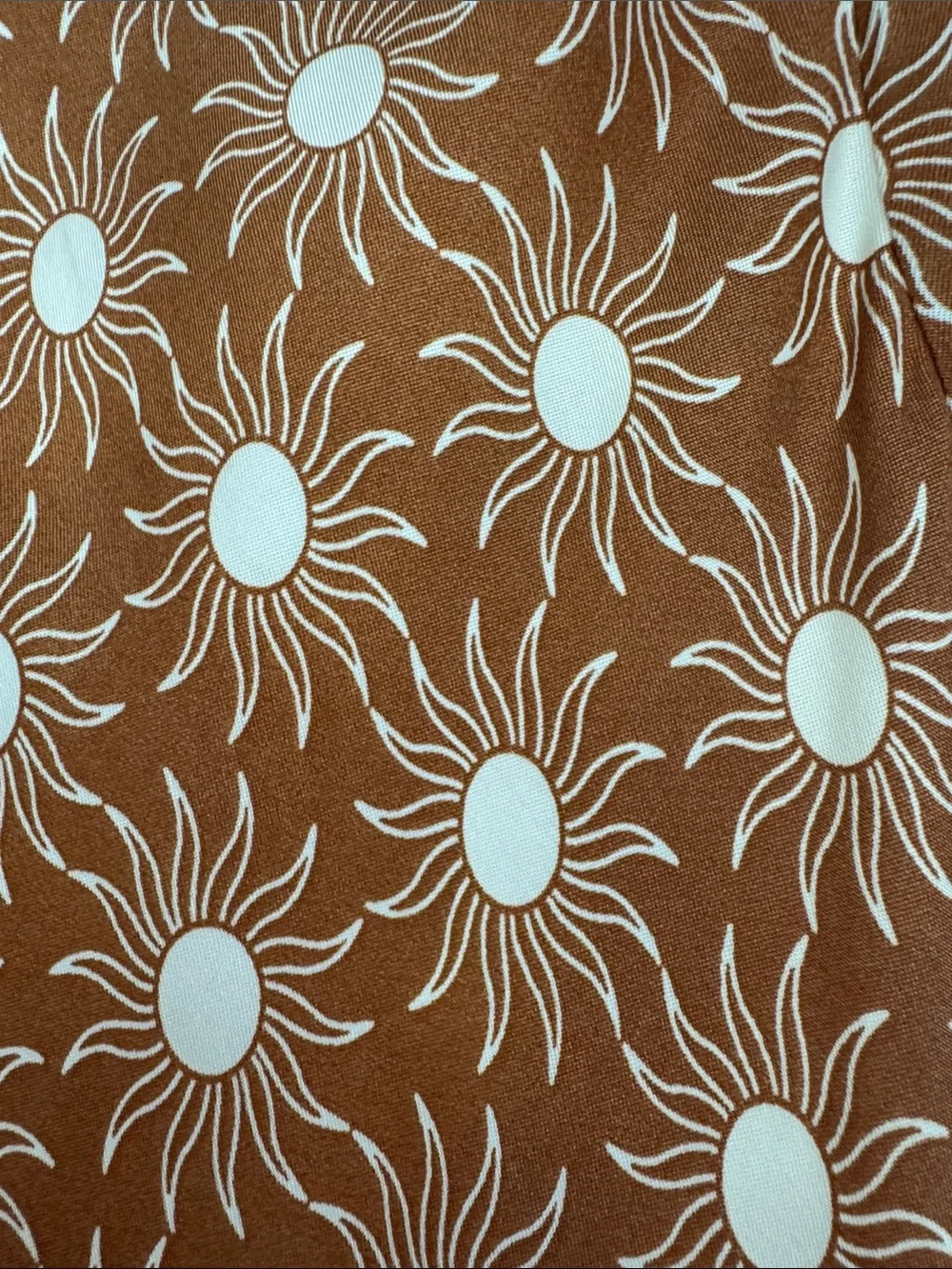 J. Crew Gold Midi Dress with White Sunburst Print